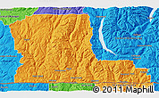 Political 3D Map of Kootenay Boundary