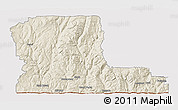 Shaded Relief 3D Map of Kootenay Boundary, cropped outside