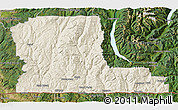 Shaded Relief 3D Map of Kootenay Boundary, satellite outside