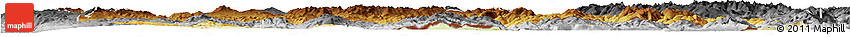 Physical Horizon Map of Kootenay Boundary, desaturated