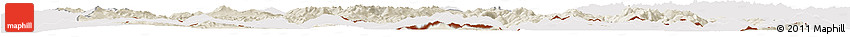 Shaded Relief Horizon Map of Kootenay Boundary, cropped outside