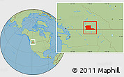Savanna Style Location Map of Kootenay Boundary