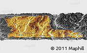 Physical Panoramic Map of Kootenay Boundary, darken, desaturated