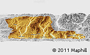 Physical Panoramic Map of Kootenay Boundary, lighten, desaturated