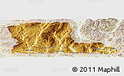 Physical Panoramic Map of Kootenay Boundary, lighten