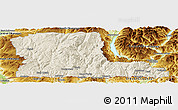 Shaded Relief Panoramic Map of Kootenay Boundary, physical outside