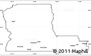 Blank Simple Map of Kootenay Boundary, cropped outside