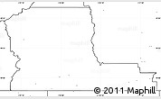 Blank Simple Map of Kootenay Boundary, no labels