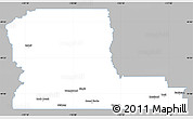 Gray Simple Map of Kootenay Boundary, single color outside