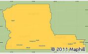 Savanna Style Simple Map of Kootenay Boundary, cropped outside