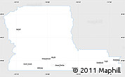 Silver Style Simple Map of Kootenay Boundary, single color outside