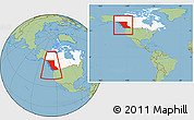 Savanna Style Location Map of British Columbia, highlighted country, within the entire country
