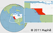 Savanna Style Location Map of British Columbia, highlighted country