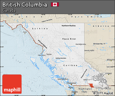 Classic Style Map of British Columbia