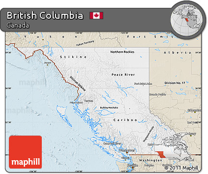 Classic Style Map of British Columbia