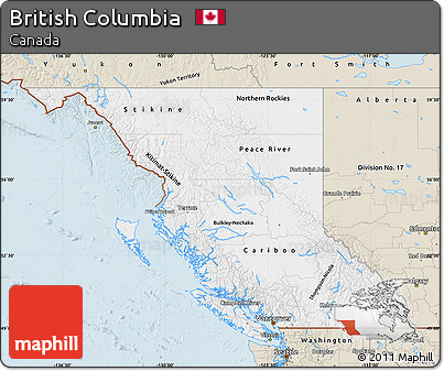 Classic Style Map of British Columbia