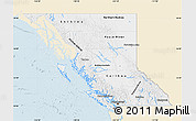 Classic Style Map of British Columbia, single color outside