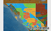 Political Map of British Columbia, darken