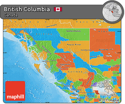Political Map of British Columbia