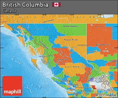 Political Map of British Columbia