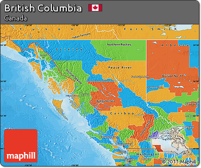 Political Map of British Columbia