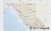 Shaded Relief Map of British Columbia, lighten
