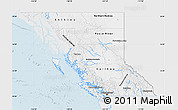 Silver Style Map of British Columbia, single color outside