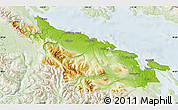 Physical Map of Nanaimo, lighten