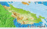 Physical Map of Nanaimo, political outside
