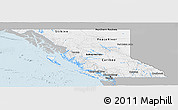 Gray Panoramic Map of British Columbia, single color outside