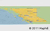 Savanna Style Panoramic Map of British Columbia, single color outside