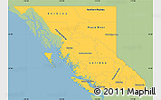 Savanna Style Simple Map of British Columbia, single color outside