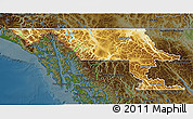 Physical 3D Map of Stikine, darken