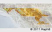 Physical 3D Map of Stikine, lighten, semi-desaturated