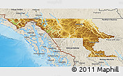Physical 3D Map of Stikine, shaded relief outside