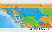 Political 3D Map of Stikine