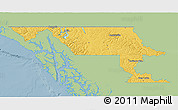 Savanna Style 3D Map of Stikine, single color outside