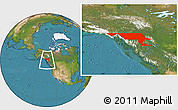 Satellite Location Map of Stikine