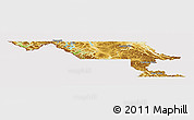 Physical Panoramic Map of Stikine, cropped outside