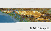 Physical Panoramic Map of Stikine, darken