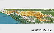Physical Panoramic Map of Stikine, satellite outside