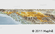Physical Panoramic Map of Stikine, semi-desaturated