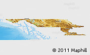 Physical Panoramic Map of Stikine, single color outside