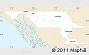 Classic Style Simple Map of Stikine, single color outside