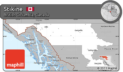 Gray Simple Map of Stikine