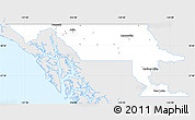 Silver Style Simple Map of Stikine, single color outside