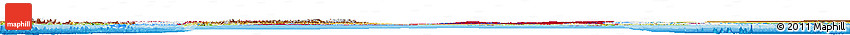 Flag Horizon Map of Canada, physical outside, bathymetry sea, flag aligned to the middle