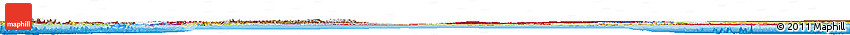 Flag Horizon Map of Canada, physical outside, bathymetry sea, flag rotated