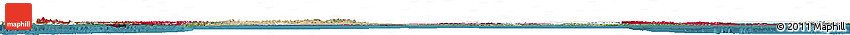 Flag Horizon Map of Canada, satellite outside, flag centered