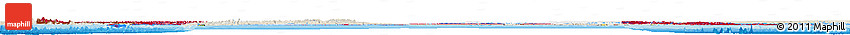 Flag Horizon Map of Canada, shaded relief outside, flag centered
